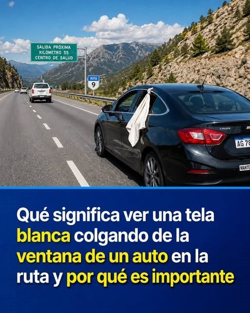 Tela blanca colgando de la ventanilla de un auto: qué significa esta señal informal en la ruta