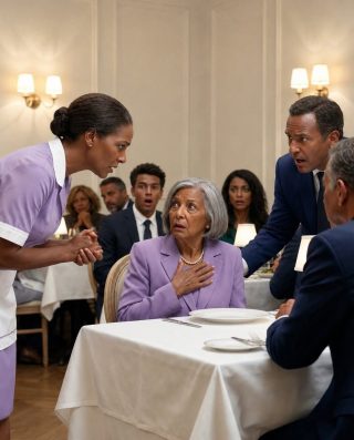El tenedor de plata cayó sobre la vajilla de porcelana con un estruendo seco que paralizó todo el comedor del restaurante. 🍽️
