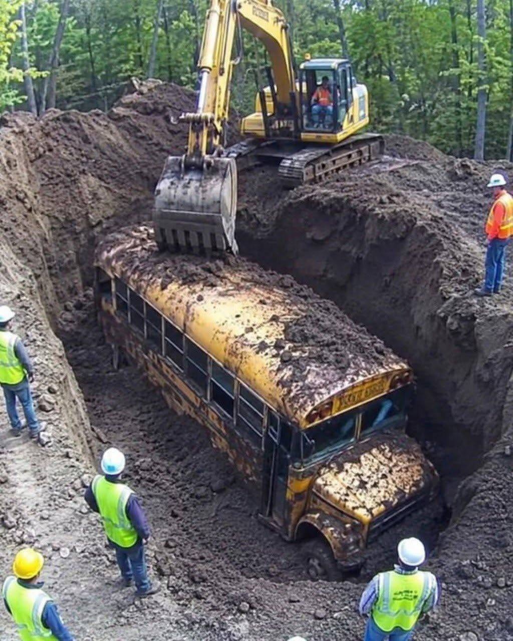 15 niños desaparecieron en un viaje de campo en 1986: 39 años después, el autobús escolar se encuentra enterrado
