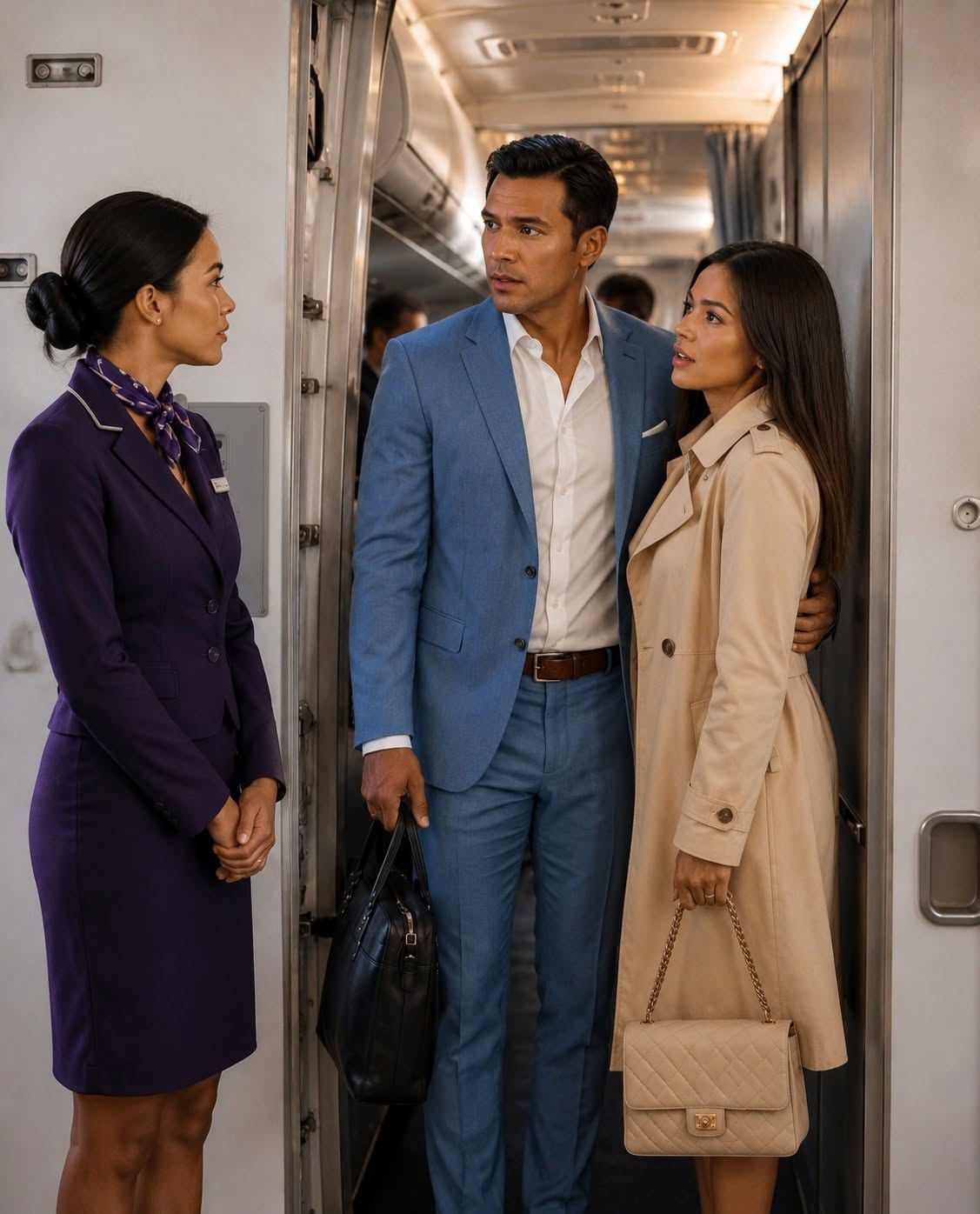 Saludé a Mi Esposo Como Pasajero en Mi Vuelo… Mientras Estaba Sentado Junto a Otra Mujer, Usando Dinero que Yo lo Ayudé a Pedir Prestado. Y a 30,000 Pies de Altura, No Hice una Escena—Convertí Su Mentira en Evidencia que Terminó por Destruir Toda Su Vida