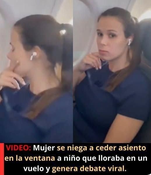Pasajera se niega a ceder asiento de ventana a un niño y desata intenso debate en redes
