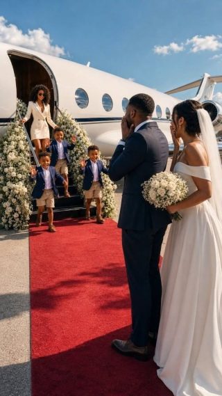 SU EXMARIDO LA INVITÓ A SU BODA PARA HUMILLARLA… PERO ELLA LLEGÓ EN JET PRIVADO CON SUS 3 HIJOS Y DEJÓ A TODA LA FAMILIA SIN PALABRAS