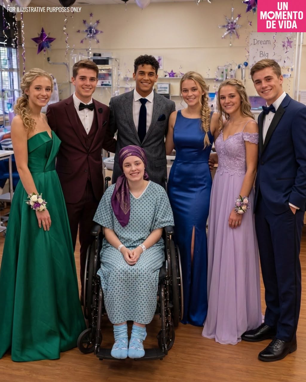 Los compañeros de clase de mi hija celebraron el baile de graduación en su habitación del hospital porque ella no pudo asistir debido a su enfermedad – Entonces, uno de ellos me entregó un sobre y me dijo: “Esta es la verdadera razón por la que estamos aquí”