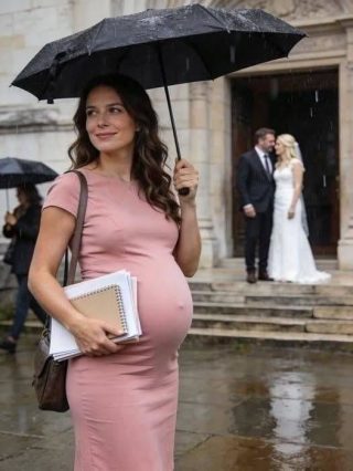 Se presentó para finalizar el divorcio, con ocho meses de embarazo…