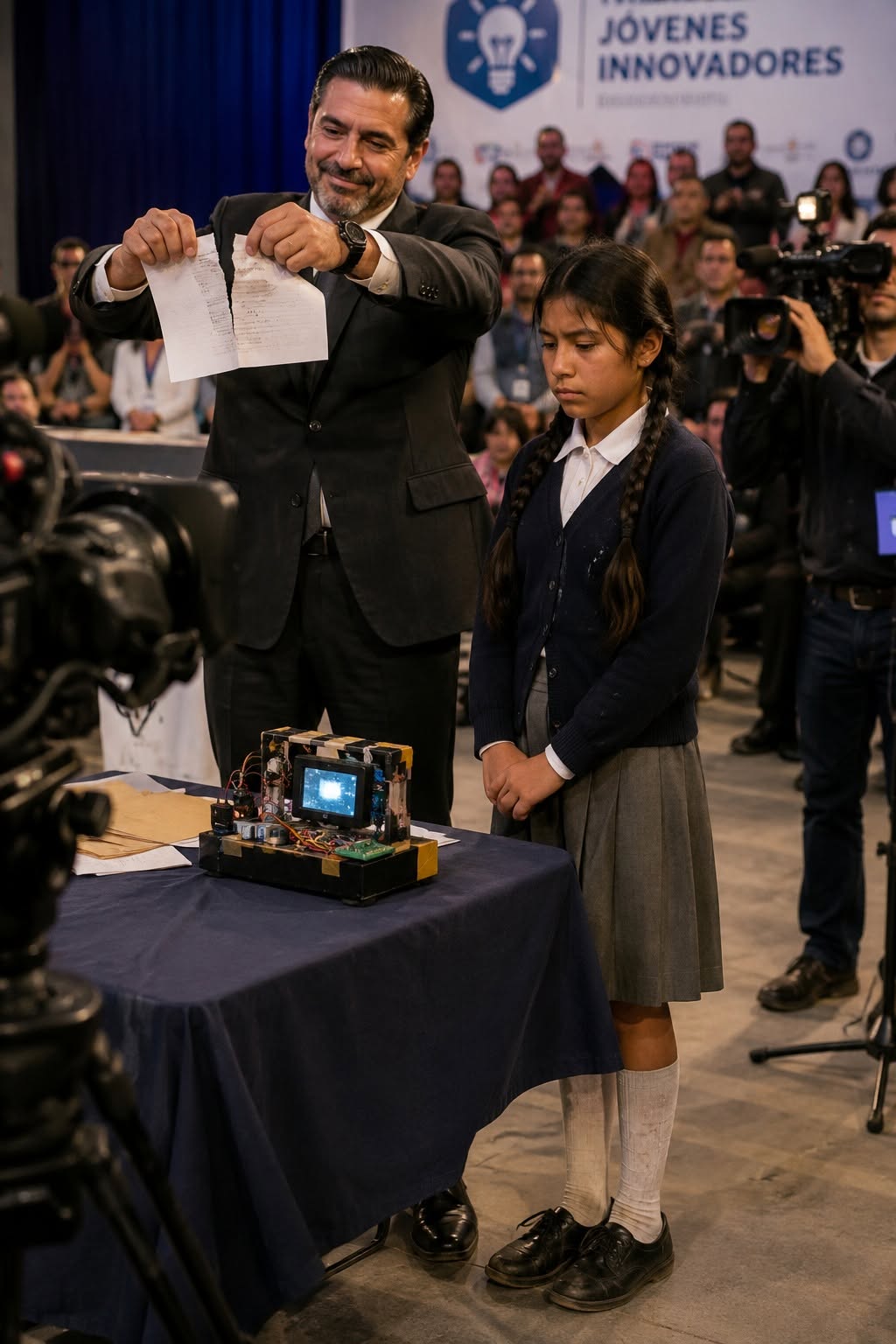 El millonario rompió su diploma en directo, pero la niña guardaba una prueba que lo destruiría
