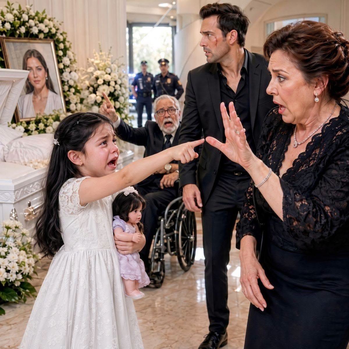 Volví a casa después de tres días incomunicado por trabajo, cargando regalos para mi esposa y mi hija… pero encontré a mi esposa acostada dentro de un ataúd. Mi madre lloraba: “Llegaste demasiado tarde”, hasta que mi hija de seis años me tomó la mano y susurró: “Papá… el tío lastimó a mamá, y la abuela le quitó su teléfono.” Cerré el ataúd de golpe y cancelé el funeral. Lo que aún no sabía era que el verdadero hombre detrás de todo era el directivo que firmaba mi nómina.