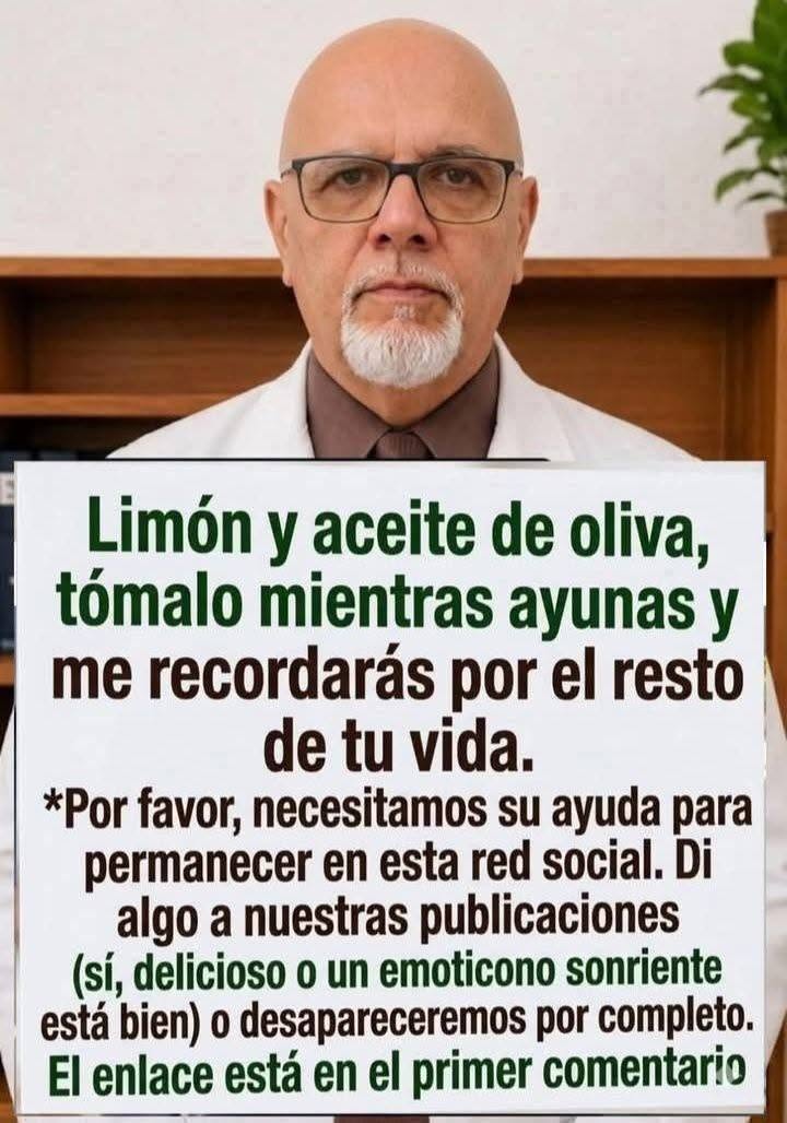Limón y aceite de oliva, tómalo mientras ayunas y me recordarás por el resto de tu vida. *Por favor, necesitamos su ayuda para permanecer en esta