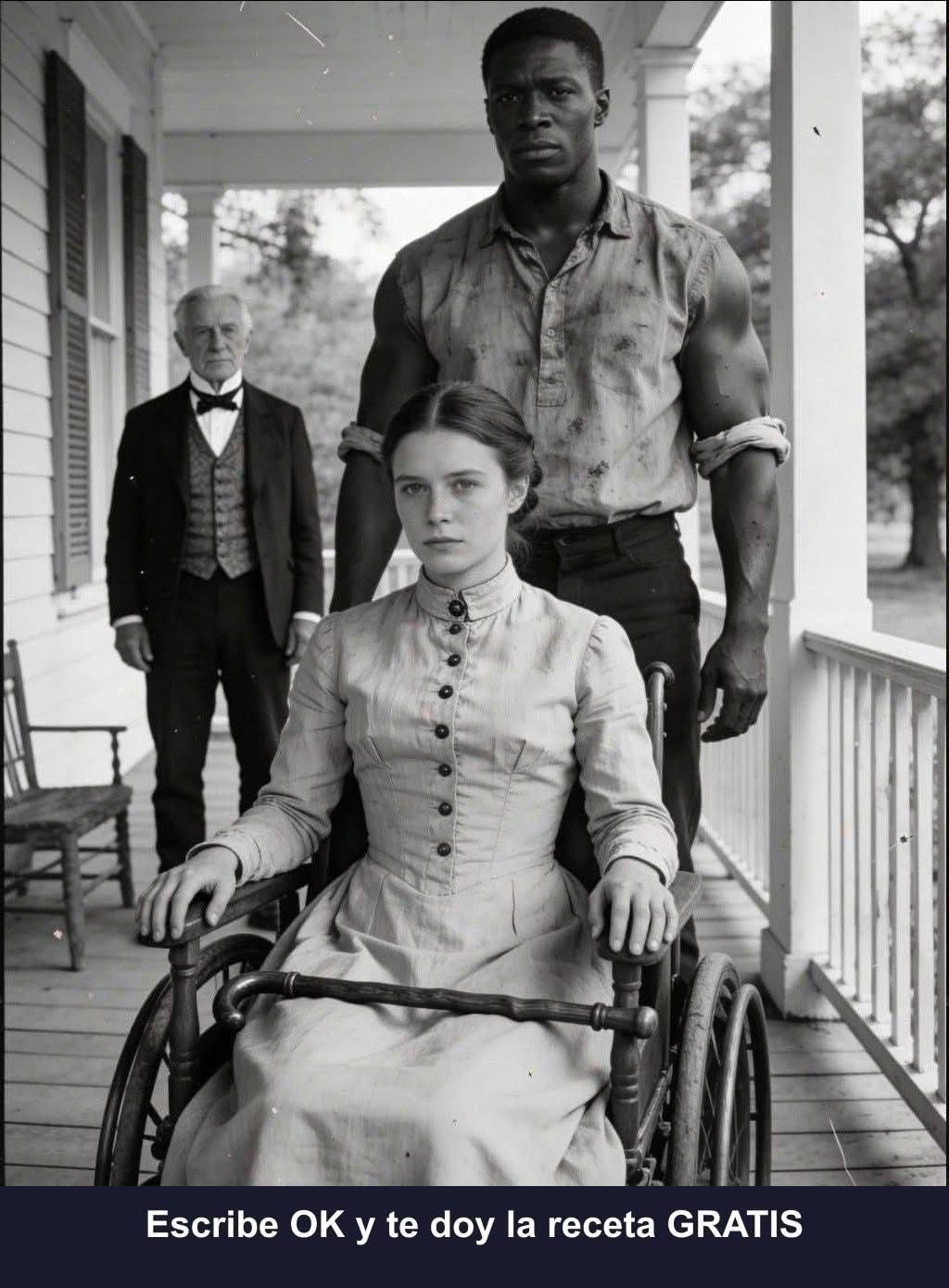 La consideraron no apta para el matrimonio, así que su padre la casó con el esclavo más fuerte. Virginia, 1856. Decían que jamás me casaría. En cuatro años, doce hombres vinieron a la plantación de mi padre en Virginia, vieron mi silla de ruedas… y se marcharon. Algunos fueron amables. La mayoría no. «No puede caminar hacia el altar». «Mis hijos necesitan una madre que pueda correr tras ellos». «¿De qué sirve si ni siquiera puede tener hijos varones?». Este último rumor, difundido por un médico que nunca me había examinado, se extendió como la pólvora en la Virginia de la década de 1850. A los veintidós años, no solo tenía una discapacidad. Era defectuosa. Un producto defectuoso. Me llamo Elellanar Whitmore, y para 1856, la sociedad ya había decidido que mi vida había terminado antes incluso de empezar. Nadie esperaba —ni los doce hombres, ni los vecinos chismosos, ni siquiera yo— que la desesperada solución de mi padre encendiera un amor tan rebelde que resonaría por generaciones. Pero antes de juzgarlo… deben comprender la jaula en la que vivíamos. Virginia en 1856 no era amable con las mujeres. Y lo era aún menos con las mujeres que no podían ponerse de pie. Mis piernas habían sido inútiles desde los ocho años. Un accidente a caballo. Una fractura de columna. Catorce años en una silla de caoba pulida que mi padre había encargado, tan elegante que hacía que la sociedad olvidara lo que simbolizaba. Pero nunca lo olvidaron. La silla no era el verdadero problema. Era lo que representaba. Dependencia. Fragilidad. Una mujer que, según los chismes, era incapaz de cumplir con los deberes de una esposa. Mi padre, el coronel Richard Whitmore, poseía cinco mil acres de tierra y doscientos esclavos. Podía negociar los precios del algodón en tres estados diferentes. Pero él no podía negociar mi valor en el mercado matrimonial. Tras el duodécimo rechazo —un borracho de cincuenta años llamado William Foster, que me rechazó incluso después de que mi padre le ofreciera un tercio de nuestras ganancias anuales— comprendí una cosa con claridad: Moriría sola. Mi padre también lo comprendió. Y eso lo aterrorizaba. Una tarde de marzo de 1856, me llamó a su estudio. «Te casaré con Josiah», dijo. Me eché a reír. No porque fuera gracioso. Porque era imposible. «El herrero», aclaró. La habitación quedó en silencio. «Padre… Josiah es un esclavo». «Sí», dijo. «Sé perfectamente lo que hago». Pensé que había perdido la cabeza. Lo que no sabía era que estaba a punto de conocer al hombre que cambiaría todo lo que creía saber sobre la fuerza… y el valor. Lo llamaban «el bruto». Dos metros setenta y ocho centímetros de altura, o incluso menos. Doscientos kilos de músculo forjado en hierro. Manos marcadas con las cicatrices de la forja. Hombros que apenas cabían por las puertas. Los visitantes blancos susurraban sobre él. Los esclavos le dejaban espacio. Parecía un arma. La primera vez que entró en nuestra sala, tuvo que agacharse para pasar por debajo de la cornisa. Sus ojos no se apartaban del suelo. «Sí, señor», le dijo a mi padre con voz grave pero sorprendentemente suave. Cuando estábamos solos, el silencio se extendía entre nosotros como una prueba que ninguno quería fallar. «¿Me tiene miedo, señorita?», preguntó en voz baja. «¿Debería tenerlo?» «No, señorita. Jamás le haría daño.» Sus manos —enormes, lo suficientemente fuertes como para doblar hierro— se posaron suavemente sobre mis rodillas. Y entonces le hice la pregunta que lo cambió todo. «¿Sabe leer?» Un destello de miedo cruzó su rostro. En Virginia, enseñar a leer a los esclavos era ilegal. «Sí», dijo finalmente. «Aprendí solo». «¿Qué lees?» «Todo lo que encuentro. Shakespeare. Periódicos. Cualquier cosa». «¿Cuál es tu obra favorita?» «La Tempestad», respondió sin dudar. «Próspero llama monstruo a Calibán… pero Calibán era un esclavo en su propia isla. Te hace preguntarte quién es el verdadero monstruo». Y así, el bruto desapareció. En su lugar había un hombre que podía hablar de Shakespeare con más profundidad que la mitad de los hombres que me habían rechazado.