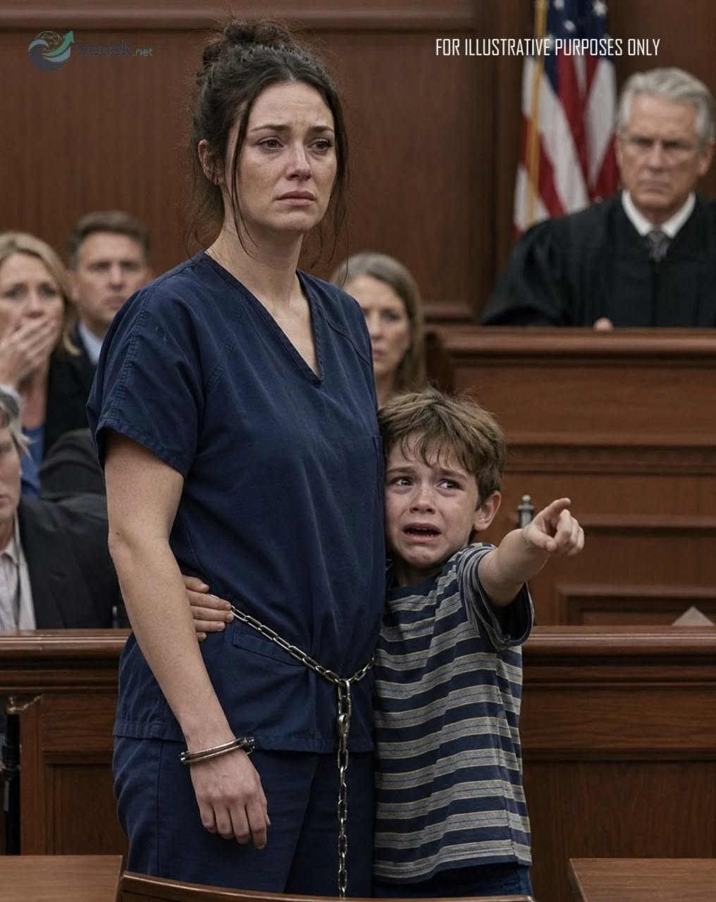 Una madre entra en la sala del tribunal esperando lo peor, hasta que su pequeño hijo susurra una verdad que desenmascara a la persona que le tendió una trampa y lo cambia todo.