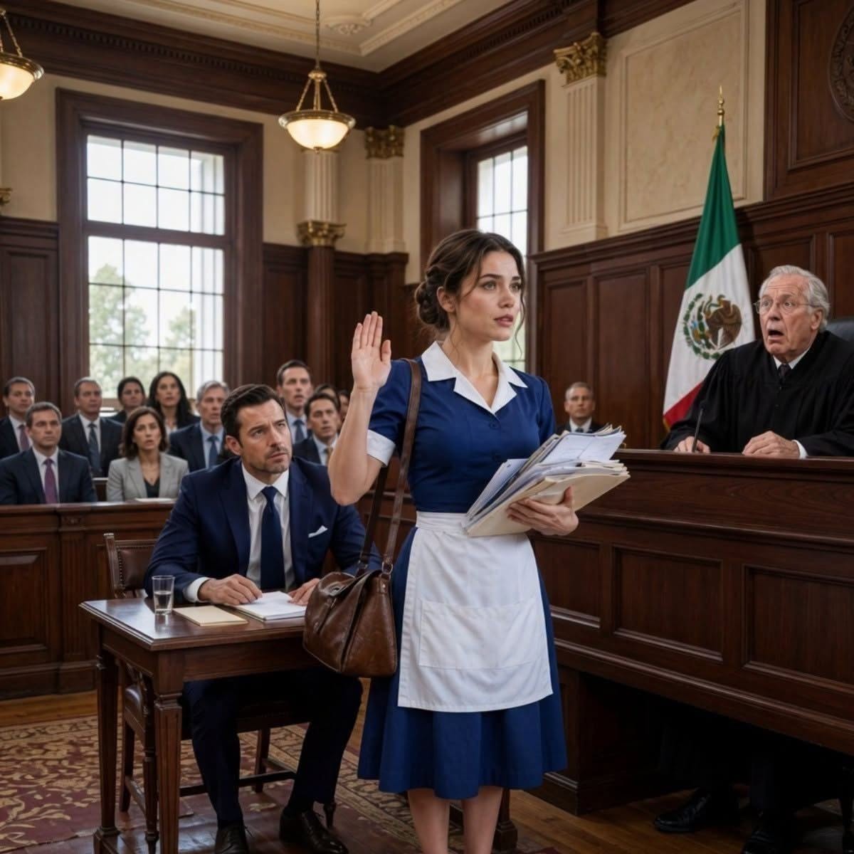 ¡TENGO PRUEBAS!” — LA EMPLEADA DEFIENDE A UN MILLONARIO… EN EL TRIBUNAL, EL JUEZ SE CONGELÓ