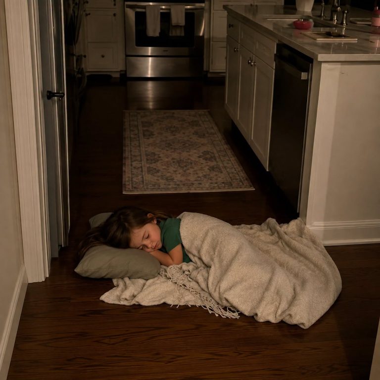 La niña que dormía en la cocina