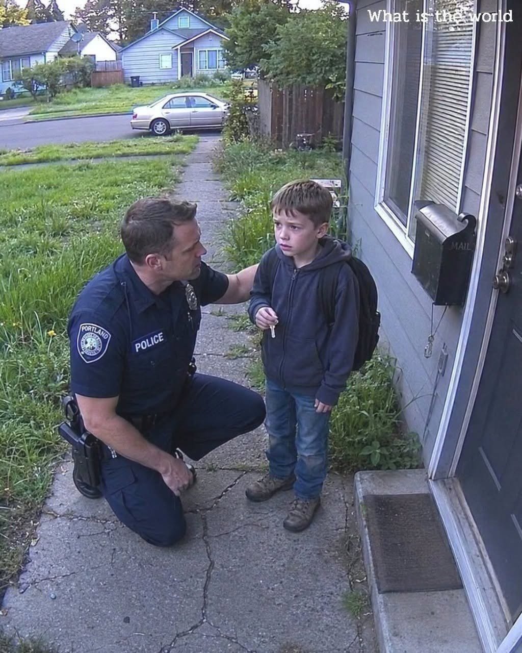 Un niño de siete años me pidió que lo acompañara a casa, y su única condición me dejó helado en la puerta. – usnews