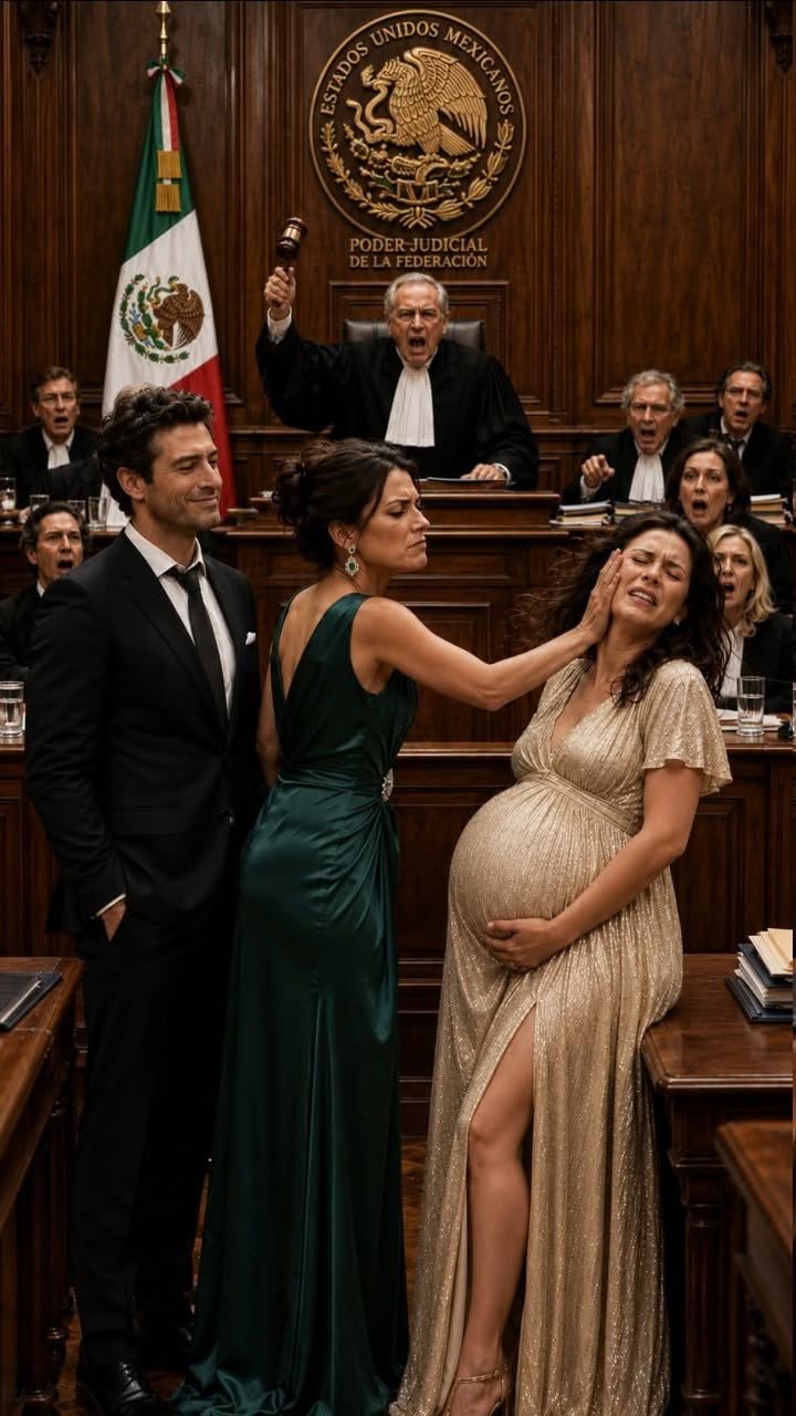 La amante abofeteó a la esposa embarazada en pleno juicio, pero el juez reveló un secreto que destruyó al esposo y su imperio